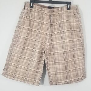 Nautica Mens Multicolor Plaid Shorts. Waist 33". Inseam 11.5". 4 Pockets.